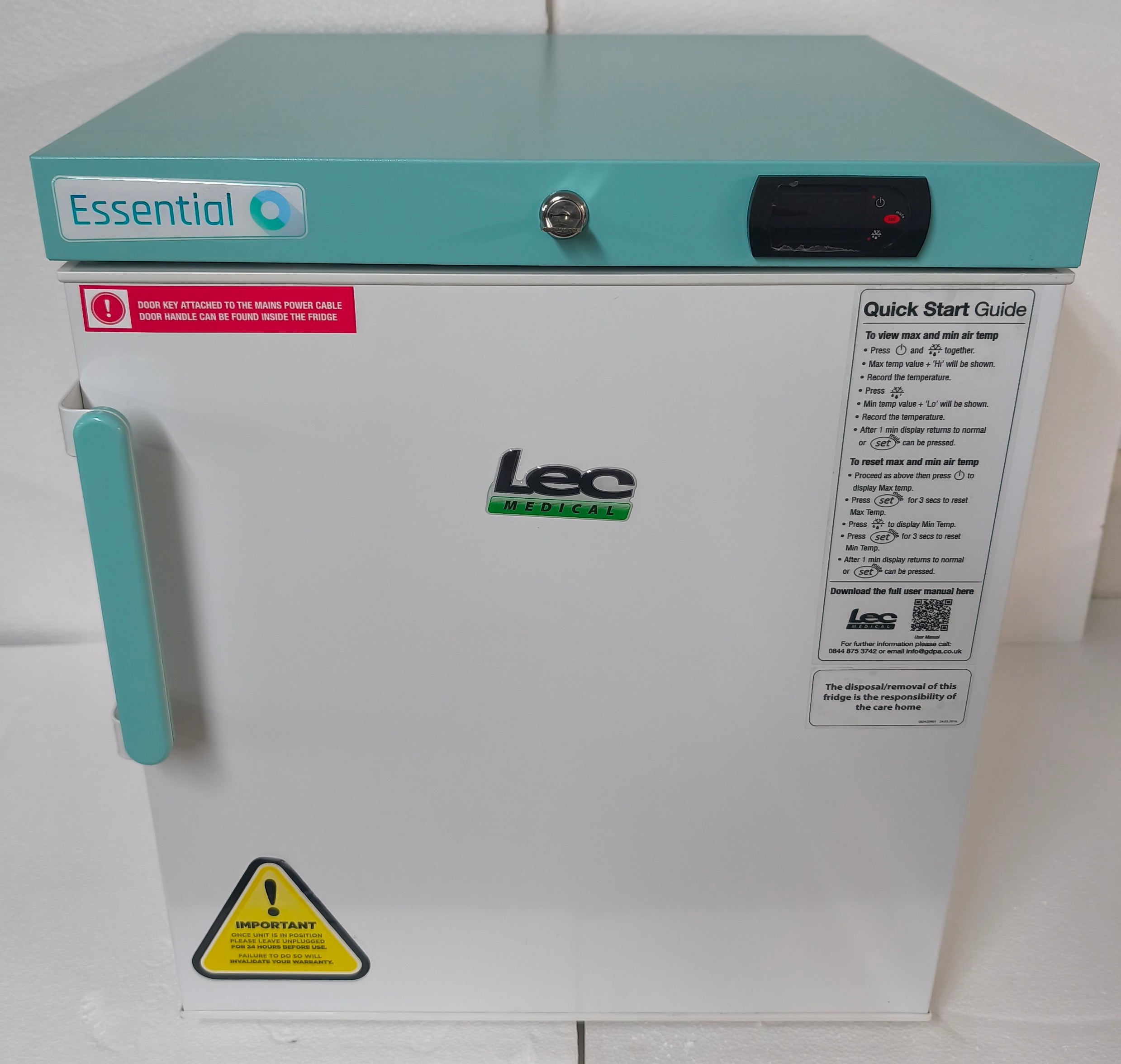 Lec PESR47DC (BOO) Pharmacy Refrigerator 47L Solid Door White REFURBISHED
