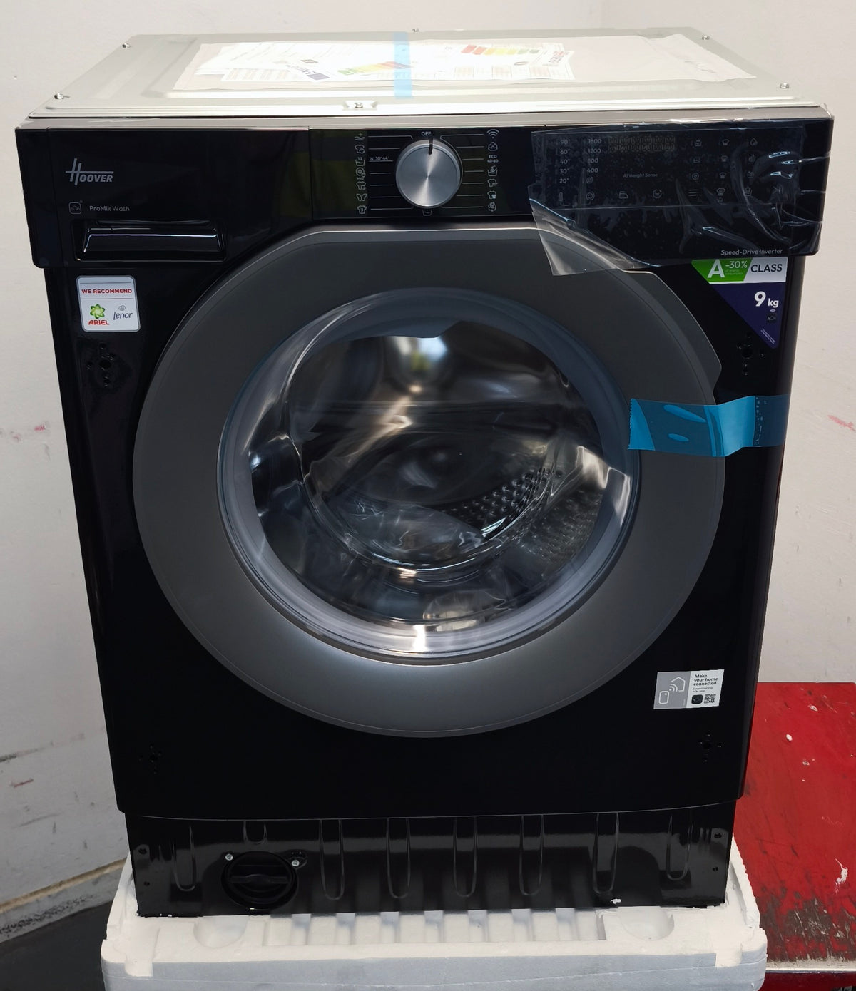 Hoover BH4S69M6DR9BJ-80 Washing Machine Integrated 9kg 1600rpm Black GRADE A