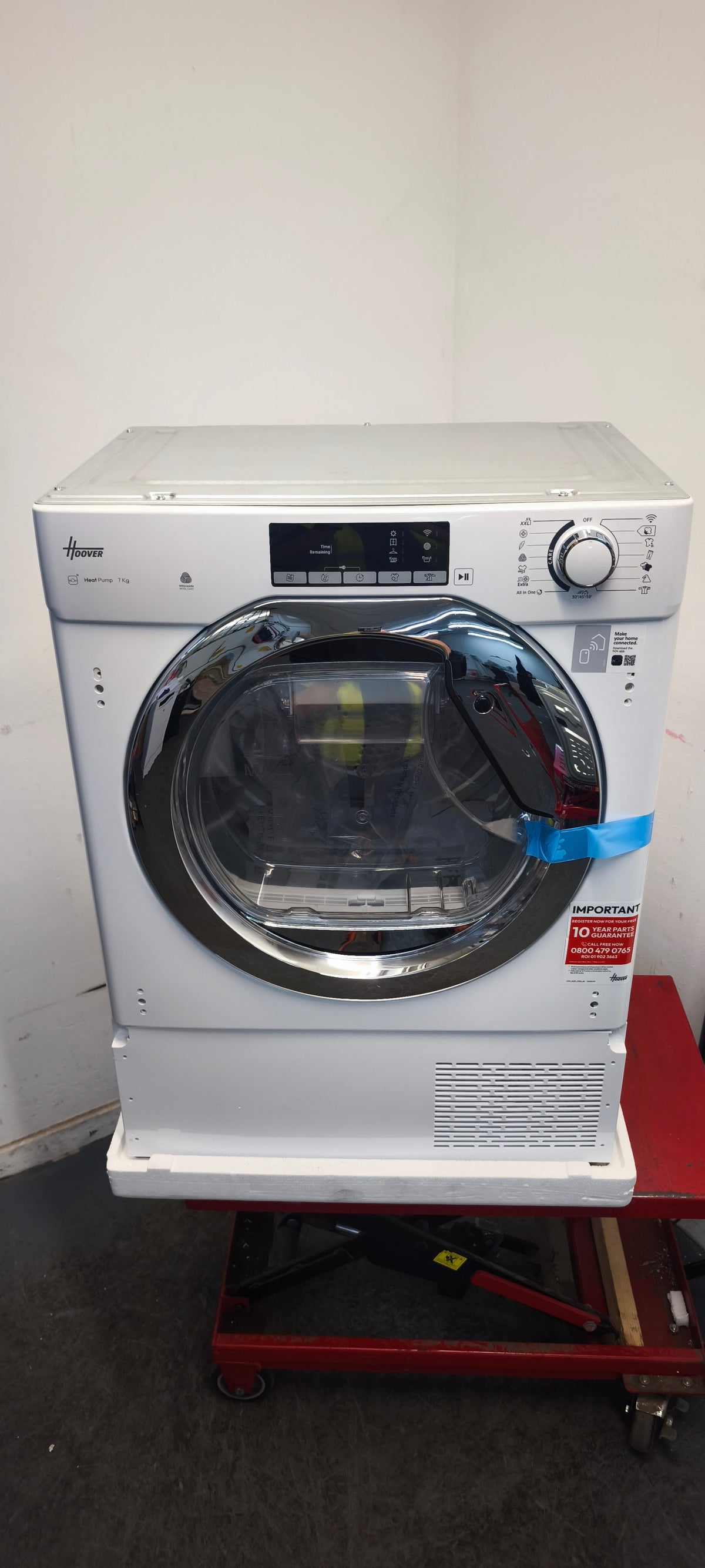 Hoover BHTDH7A1TCE-80 Tumble Dryer 7kg Heat Pump Integrated White GRADE B