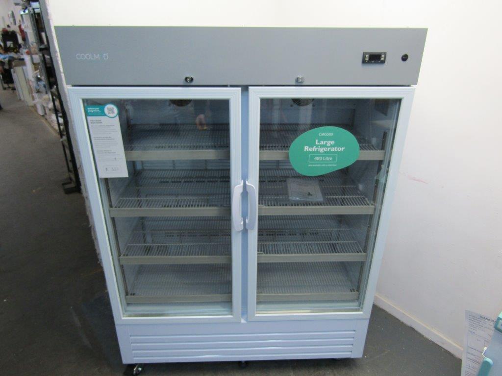 CoolMed CMG500 Pharmacy Refrigerator Double Glass Door 500L White GRADE B