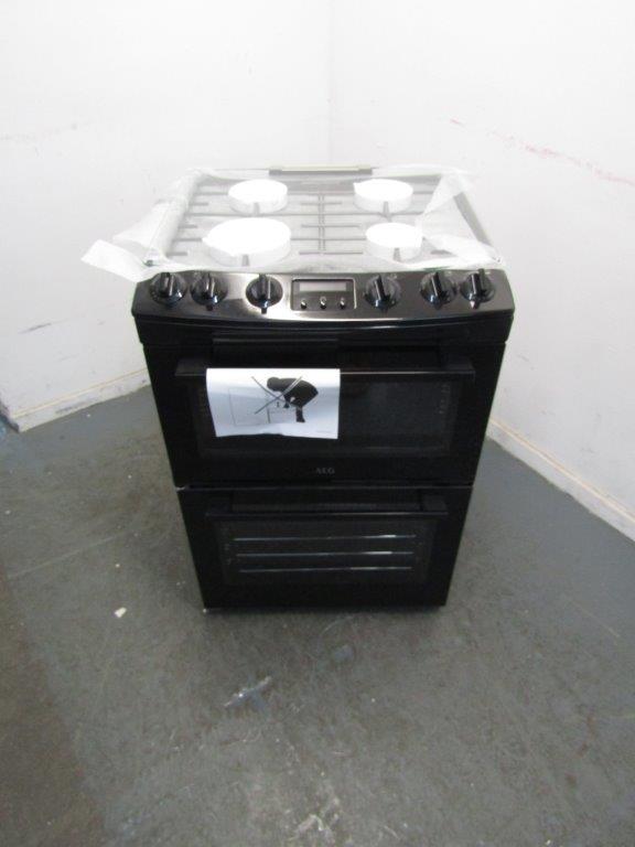 AEG CGX6130ACB Gas Cooker 60cm Double Oven Black GRADE A