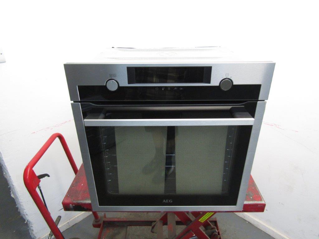 AEG BPE556060M Single Oven Electric Built in Pyrolytic Stainless Steel GRADE A