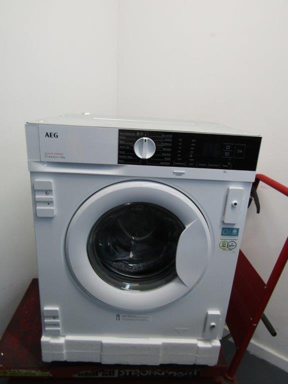 AEG LFX6G8434BI Washing Machine Integrated 8kg 1400rpm White GRADE A