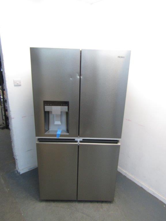 Haier HCR7918EIMP American 4 Door Fridge Freezer Platinum Inox GRADE B