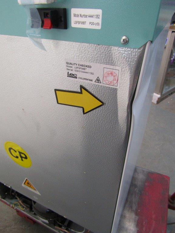 Lec LSFSF98BT Laboratory Freezer 98 Litre Under Counter White GRADE A