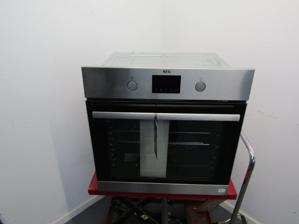 AEG BPK355061M Single Oven Electric Built In Pyrolytic Stainless Steel GRADE A