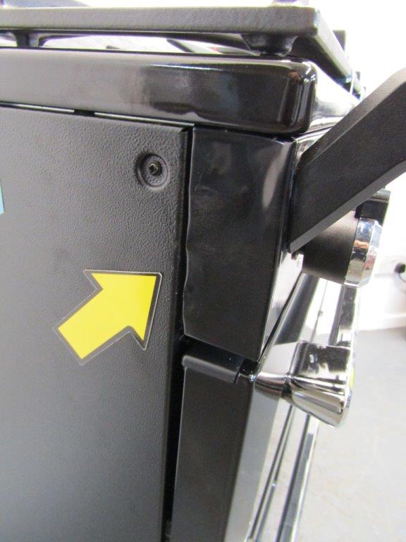 Rangemaster ESTEL DELUXE ESDL90DFPGBL/CM1 90cm Dual Fuel Range Cooker in Black and Stainless Steel GRADE A