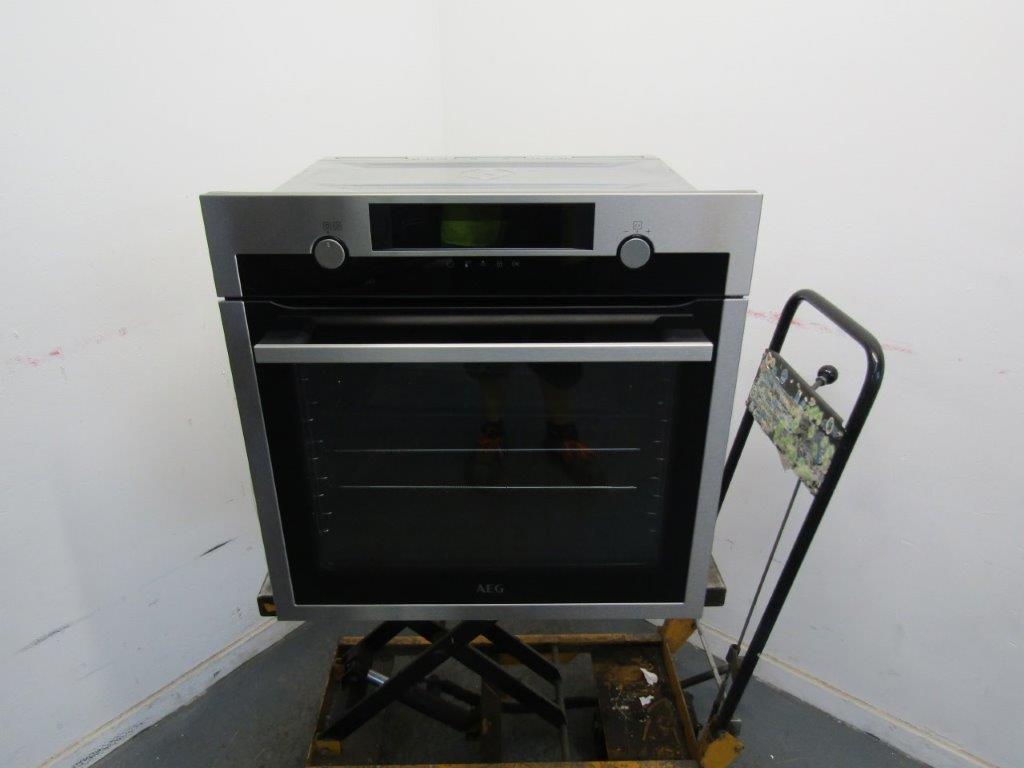 AEG BPS555060M Single Oven SteamBake Electric Pyrolytic in Stainless Steel GRADE A