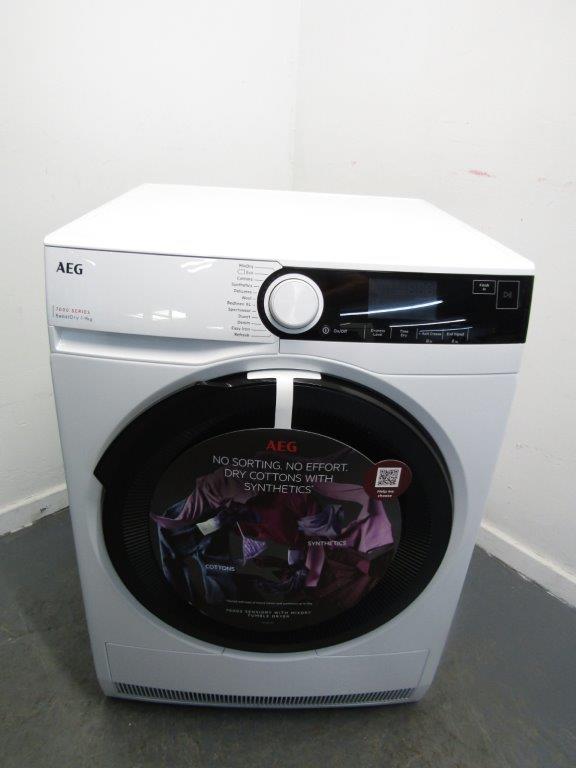 AEG TR739G4B Tumble Dryer 9kg Heat Pump in White GRADE A