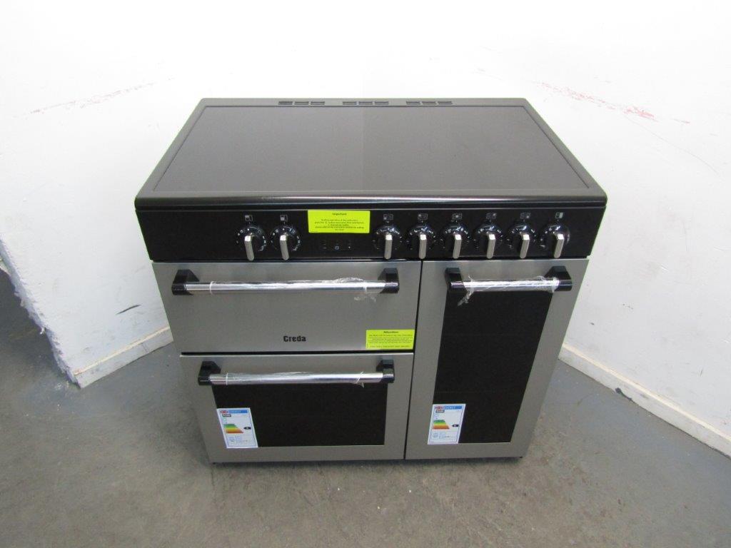 Creda C90RCCCS 90cm Contemporary Electric Range Cooker Silver GRADE B