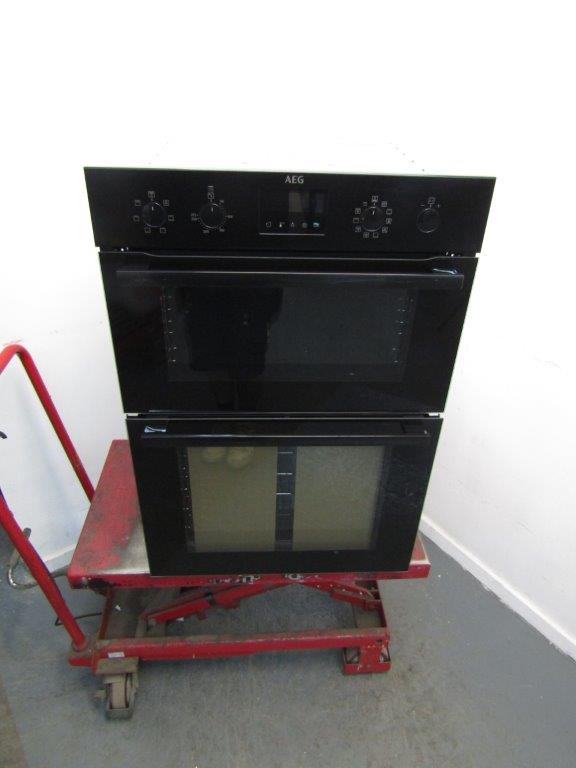 AEG DCB535060B Double Oven Built In Black GRADE B