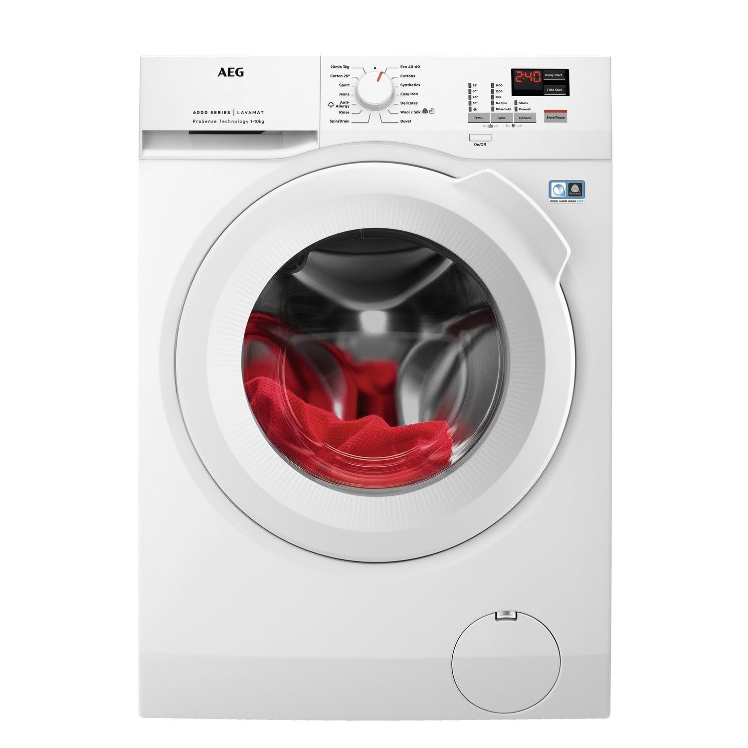 AEG L6FBK941B 9kg 1400 rpm Washing Machine in White GRADE A