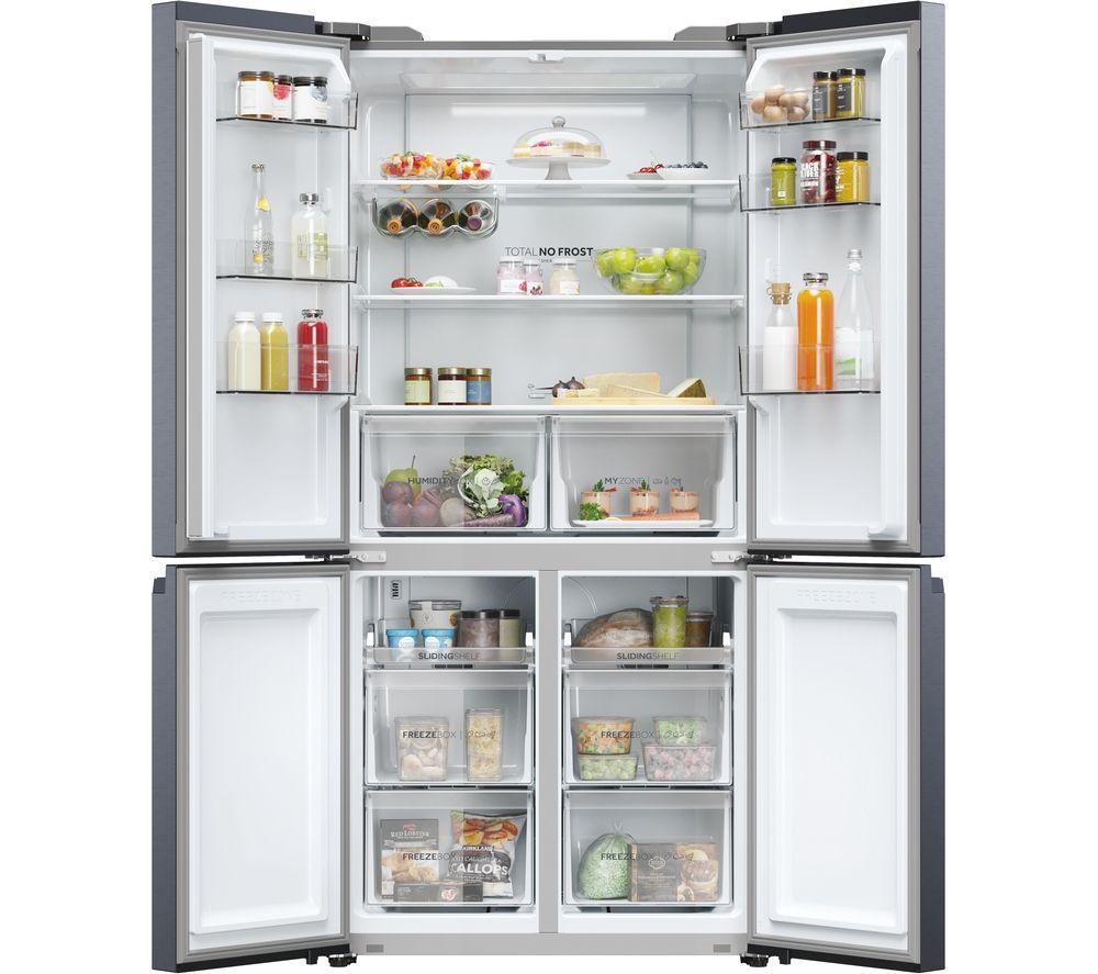 Haier Cube 90 Series 5 HCR5919ENMB 4 Door Fridge Freezer Black