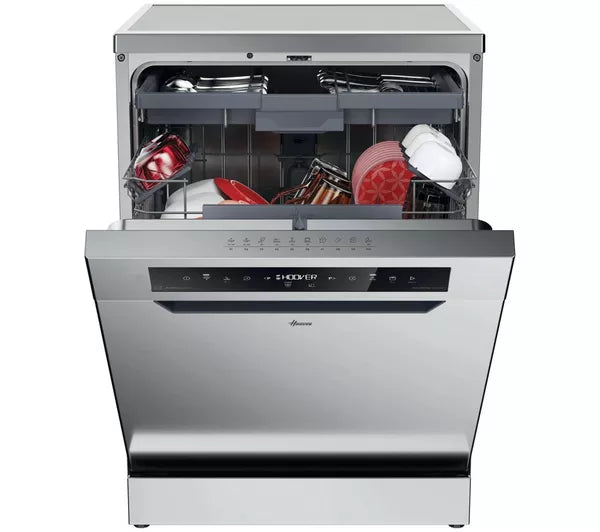 Hoover H6F6B4S1PXUK Full-size Smart Dishwasher in Stainless Steel