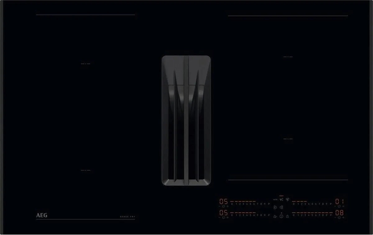 AEG NCH84C23AB 80cm Induction Hob with Extraction Black