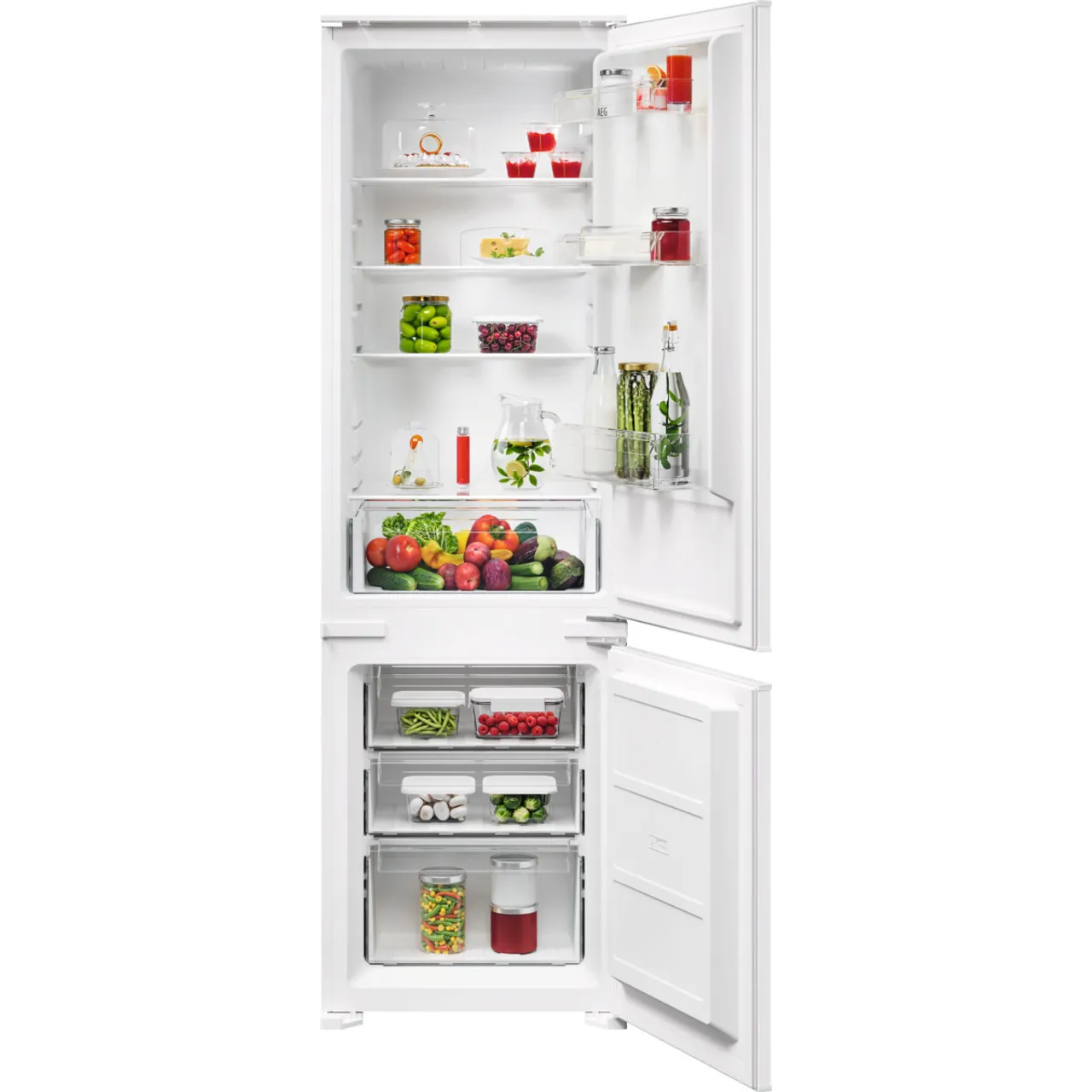AEG OSC3S181ES Fridge Freezer Fully Integrated 70:30 Sliding Door