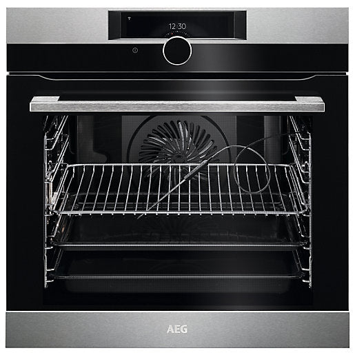 AEG BPK948330M Single Oven Built In Electric Pyrolytic Stainless Steel