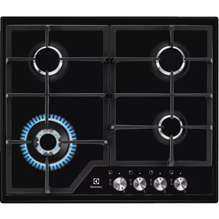 Electrolux EGS6436K 60cm 4 Burner Gas Hob in Black