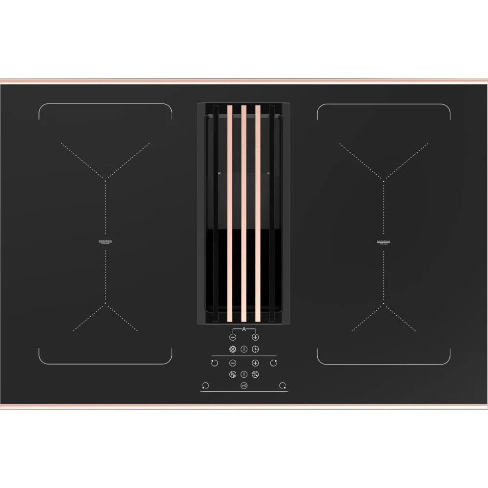 Cata ICONFXP75DDC 77cm 4 Zone Induction Hob & Extractor Copper Trim