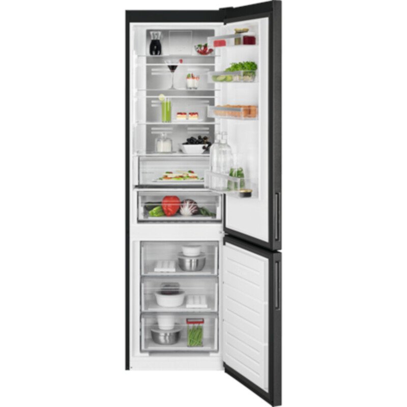 AEG RCB736E3MB Frost Free Fridge Freezer 60cm in in Black Steel GRADE A