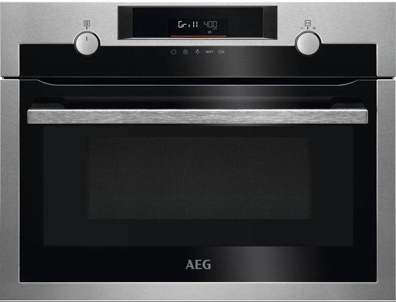 AEG KME525860M Integrated Microwave and Grill in Stainless Steel
