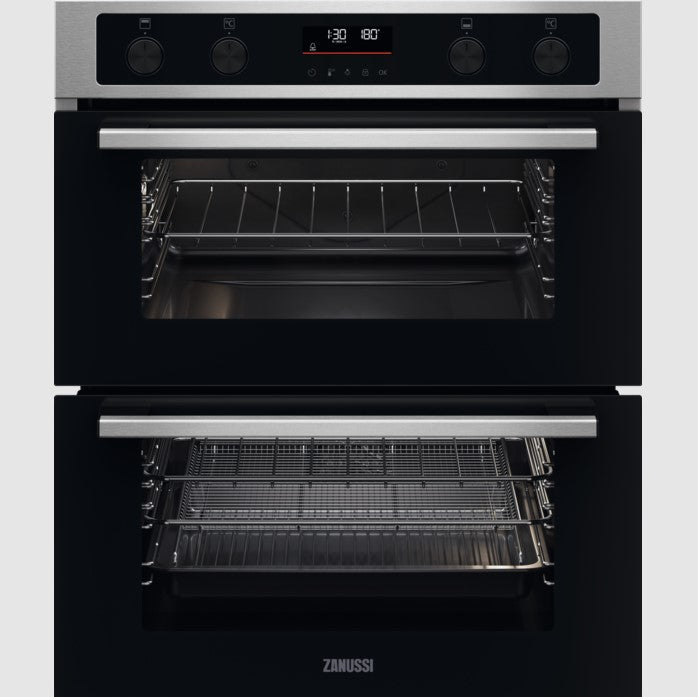 Zanussi ZPCNA7XN Double Oven Built Under in Stainless Steel