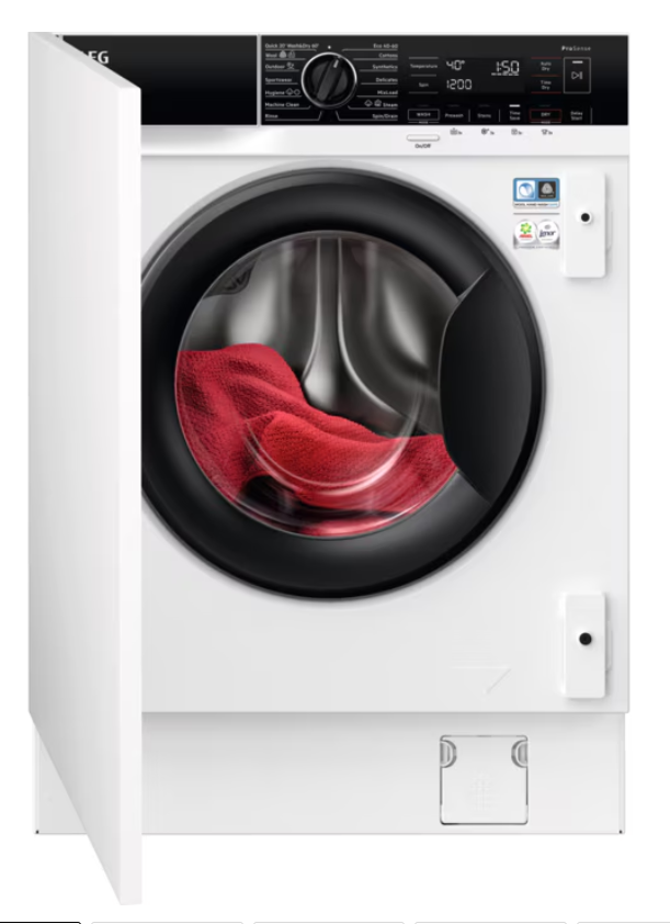 AEG L7WC84636BI Washer Dryer Fully Integrated 8kg + 4kg 1600rpm White