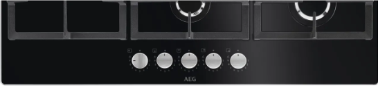 AEG HKB95820NB 86cm Gas on Glass Hob In Black