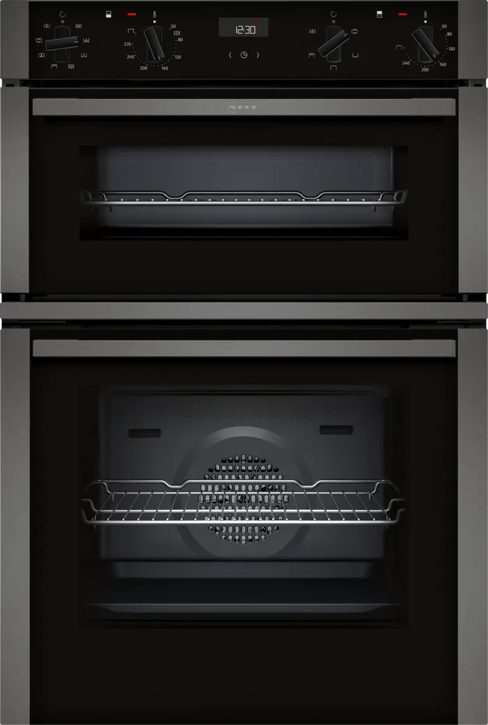 Neff U1ACE2AG3B Double Oven Electric Built In Graphite Steel GRADE A