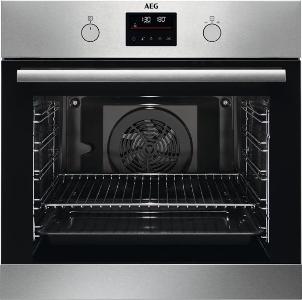 AEG BPS355061M Single Oven Built in Electric in Stainless Steel