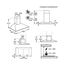 AEG DKB4950M Chimney Hood 90cm in Stainless Steel GRADE A