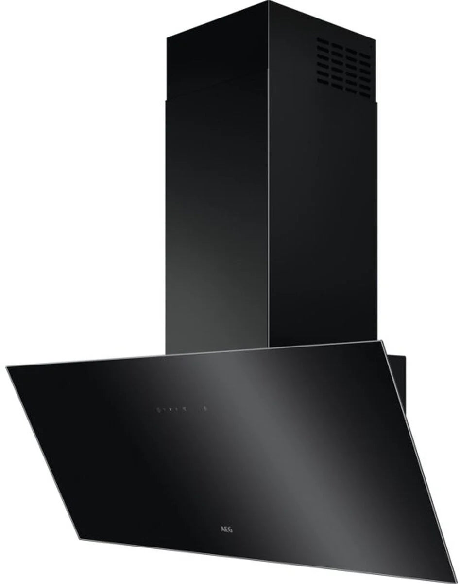 AEG DVX5961HB Chimney Hood 90cm Angled in Black