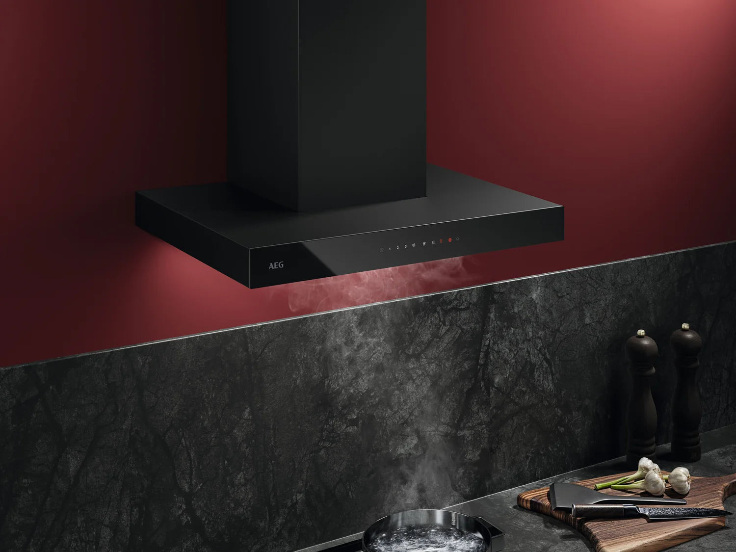 AEG GB67D61HB 6000 Series Cooker Hood 60cm Chimney Matt Black