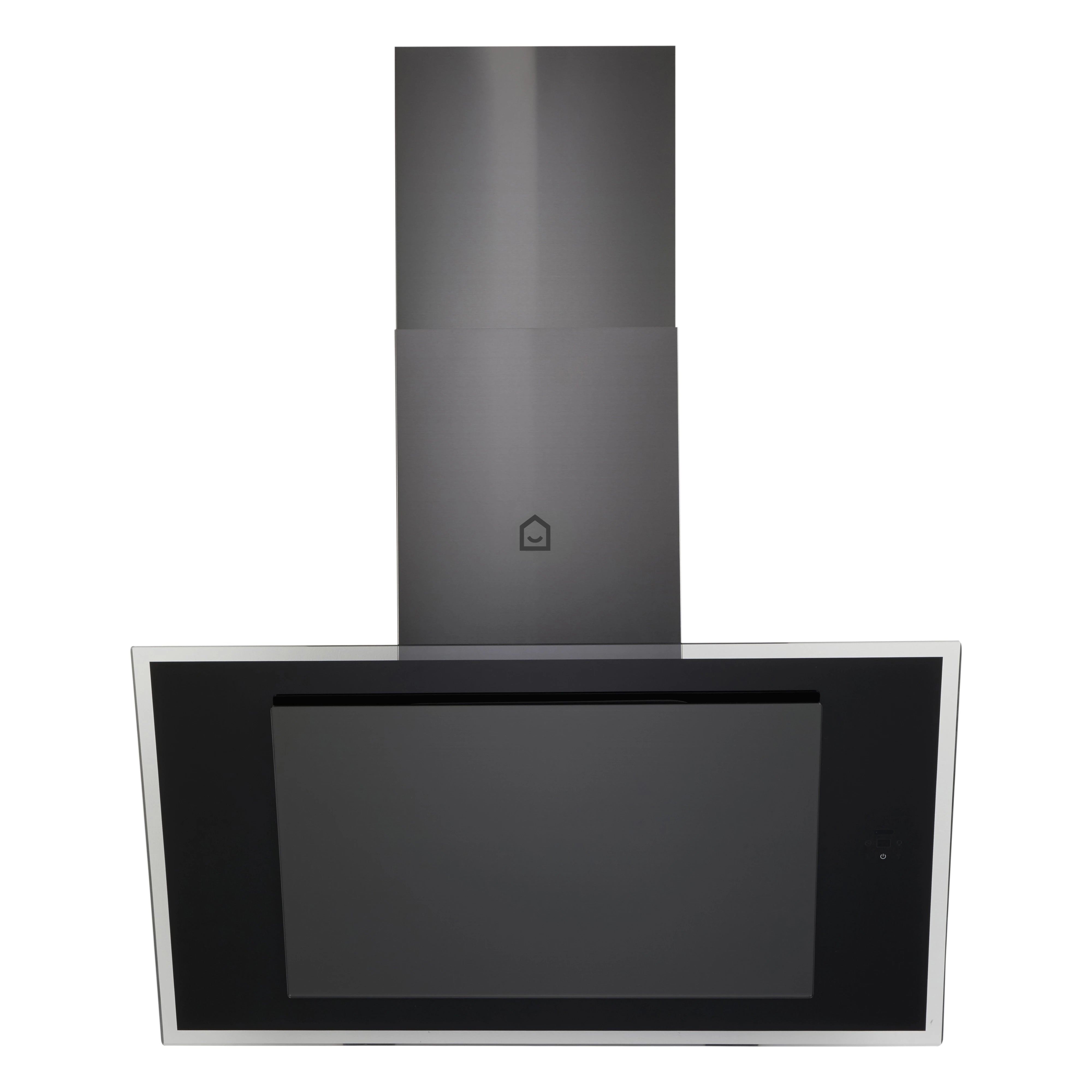 GoodHome GHAGRE90 90cm Bamia Glass Angled Cooker Hood Black