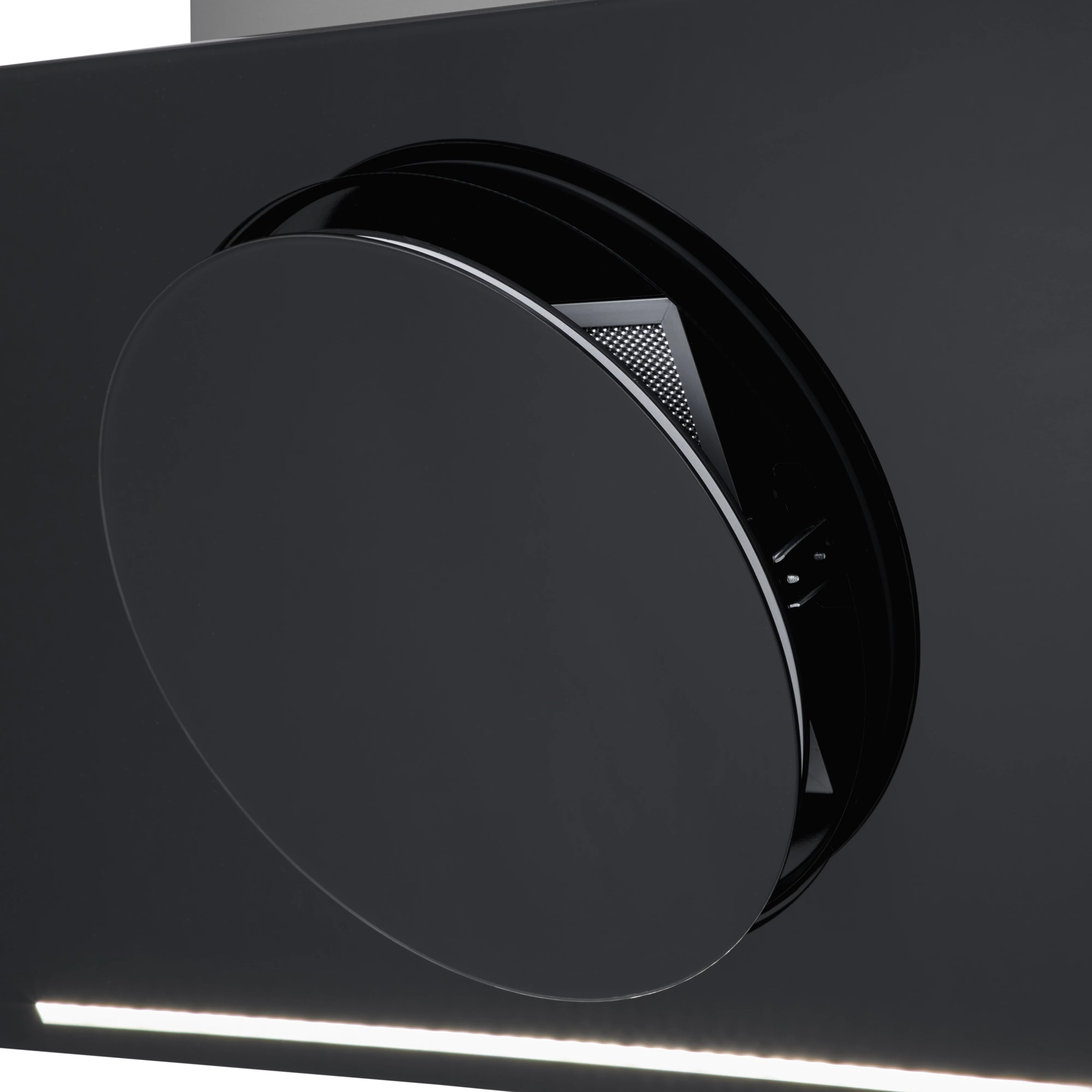 GoodHome GHAGRO90 90cm Bamia Glass Angled Cooker Hood Black