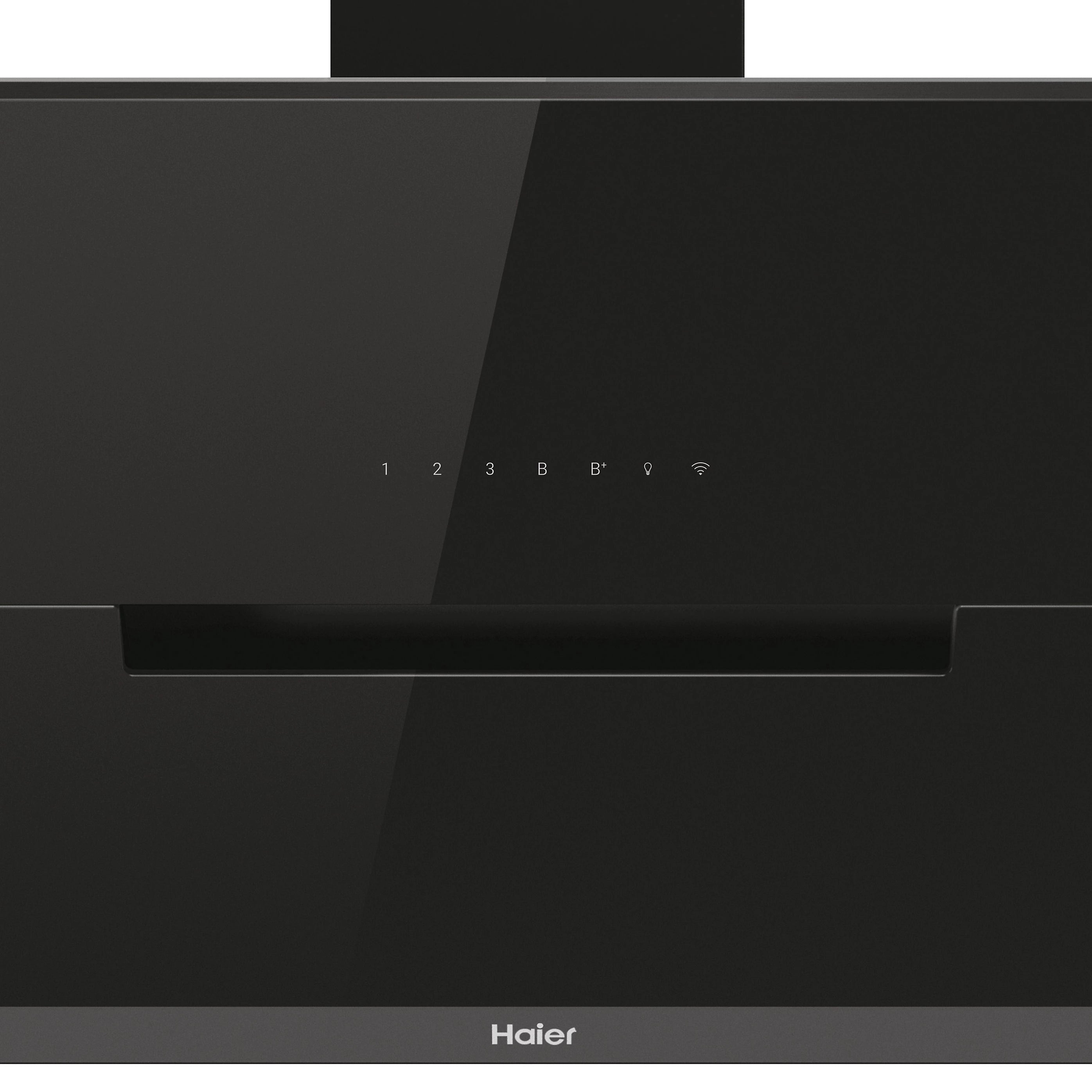 Haier HADG9CS46BWIFI 90cm Angled Glass Cooker Hood in Black