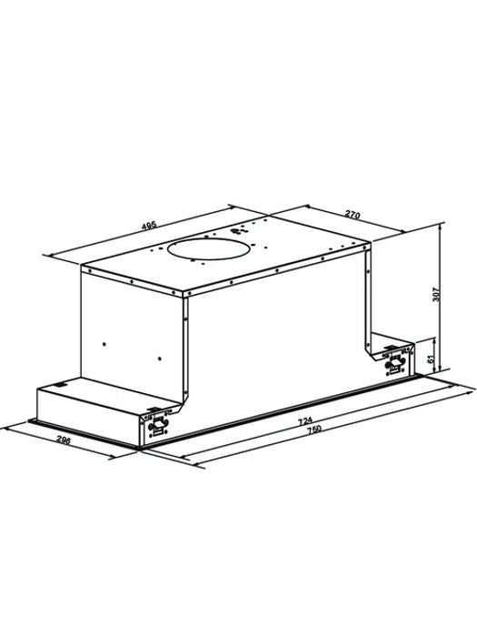 Cata UBICON75W 75cm Canopy Cooker Hood in White