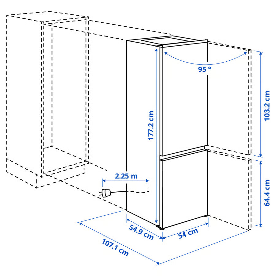 AEG Built ISANDE 604.963.71 Fridge Freezer No Frost 70:30 Integrated GRADE A