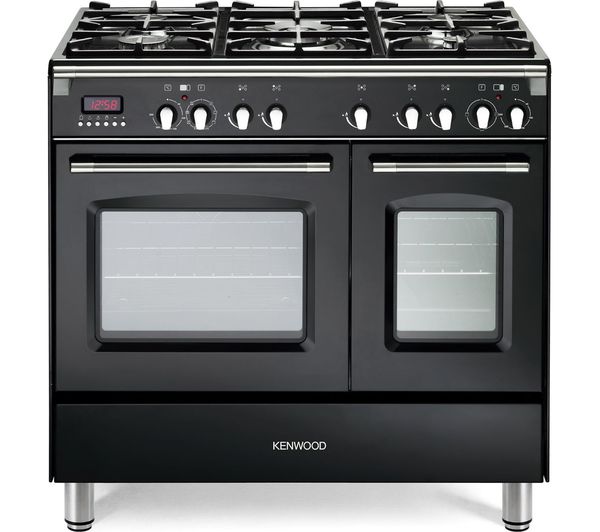 Kenwood CK435BL Range Cooker 90cm Dual Fuel in Black and stainless Steel GRADE B