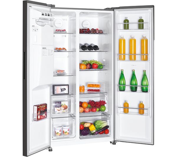 Hoover HOSR-5918EIXK-1 American Fridge Freezer in Stainless Steel GRADE B