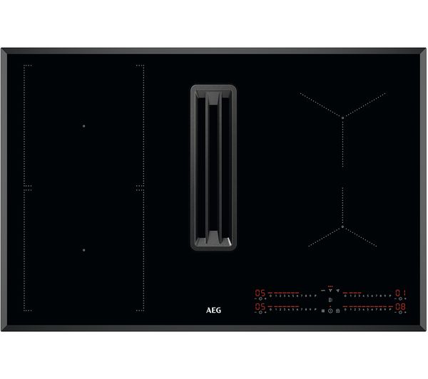 AEG CDE84543FB 78cm 4 Zone Induction Hob & Integrated Ducted Extractor