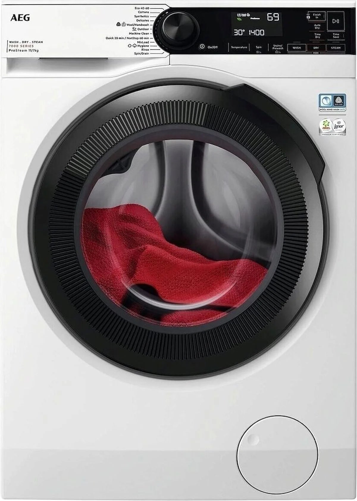 AEG LWR7314L4B Washer Dryer 11kg + 7kg 1400 rpm White REFURBISHED
