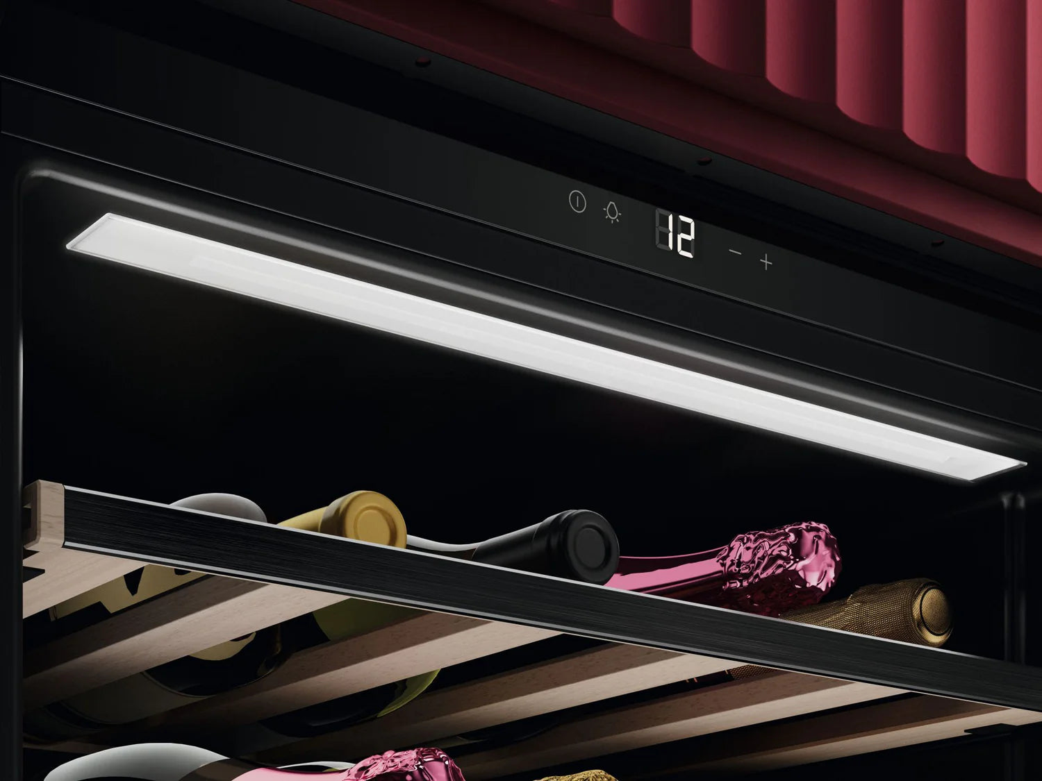 AEG NKW8P21KAB Built In Drop Door Wine Cooler Gloss Black