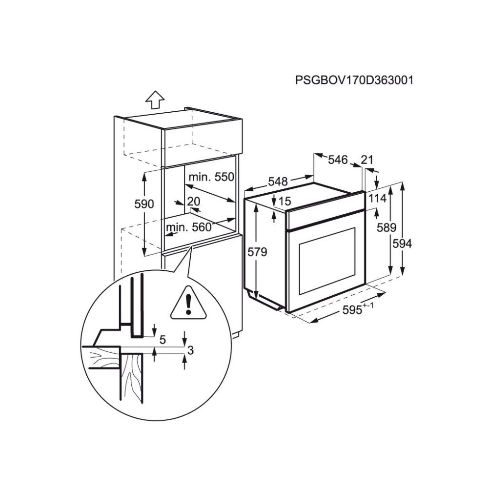 AEG BSE772380M SteamCrisp Built In Electric Single Oven Stainless Steel GRADE A