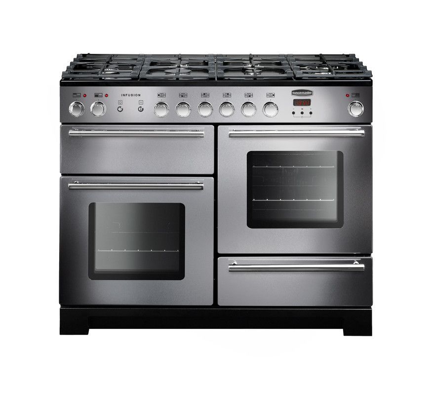 Rangemaster INFUSION 110DF 110cm Dual Fuel Range Cooker Stainless Steel GRADE B