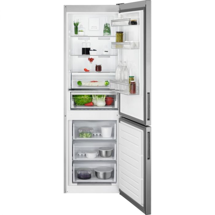 AEG RCB632E2MX 60cm Frost Free Fridge Freezer in Stainless Steel REFURBISHED