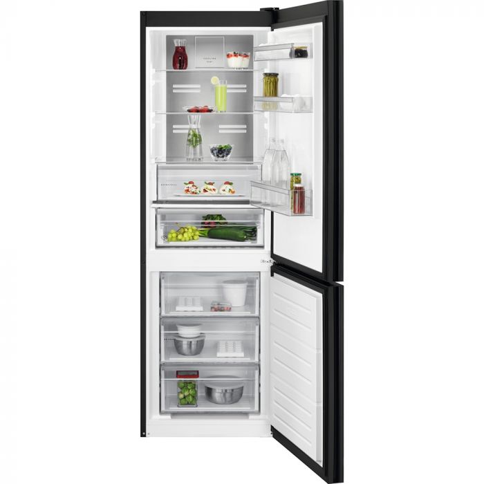 AEG RCB732E7MG Fridge Freezer Frost Free Freestanding Matt Black Glass GRADE A
