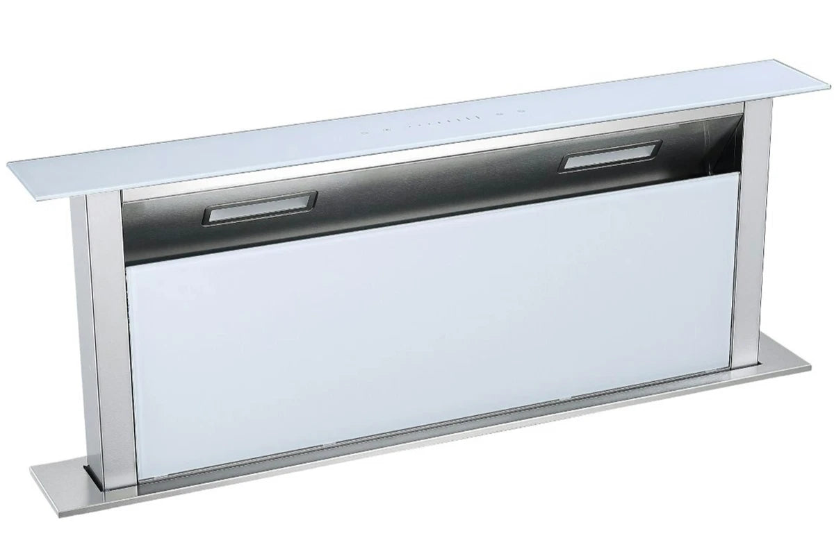 Cata UBDDGS90AWH 90cm Downdraft Extractor Hood in White Glass