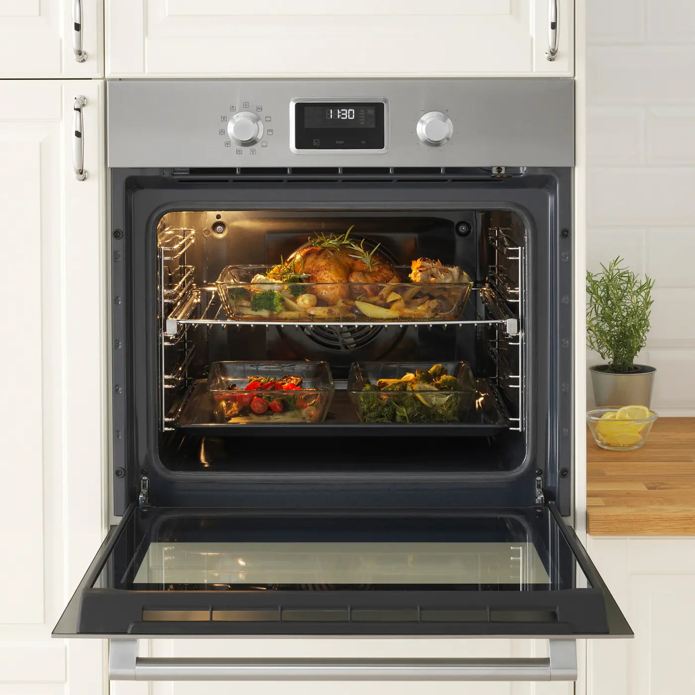 AEG Built SMAKSAK 904.131.24 Single Oven Built In Electric Stainless Steel