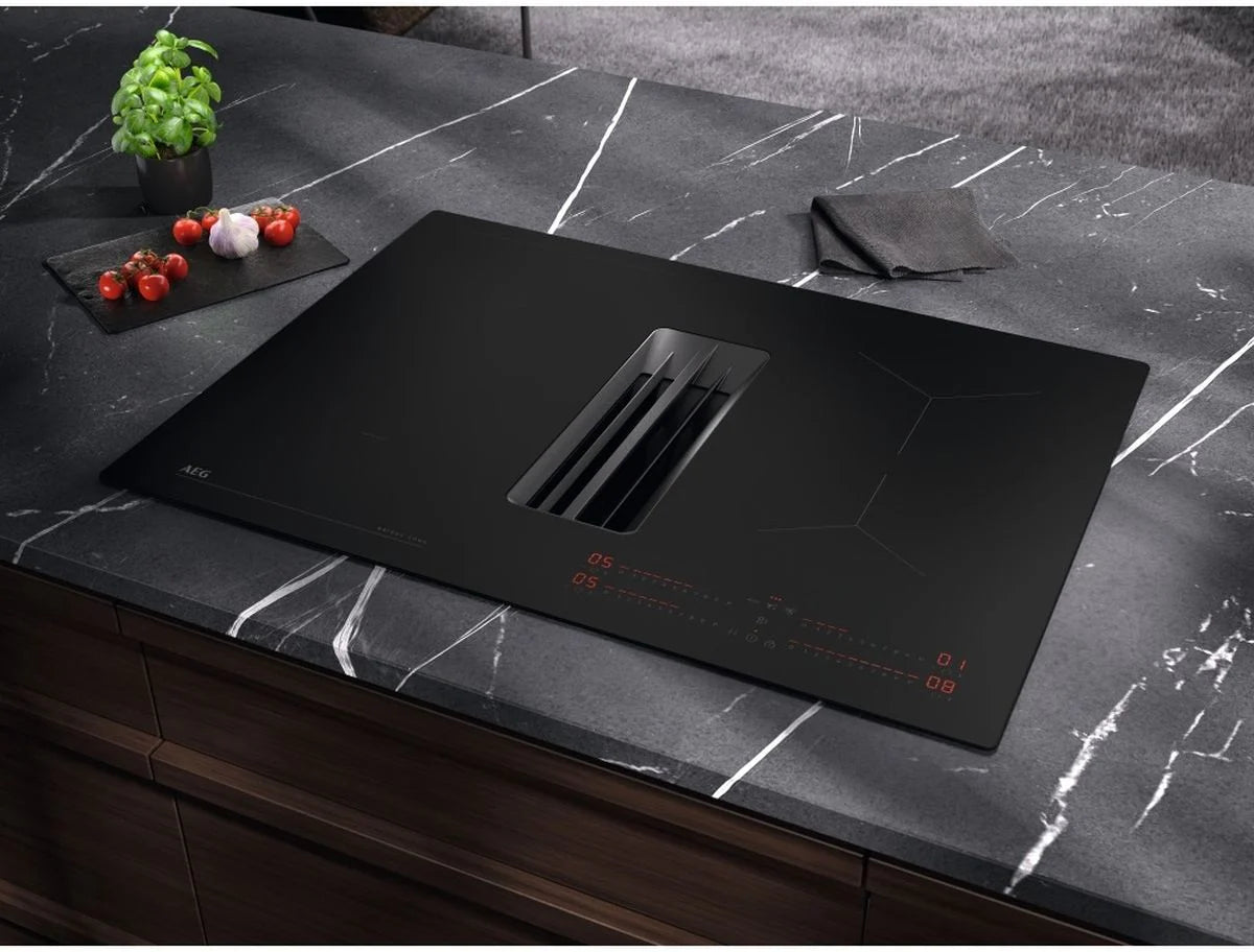 AEG TCH74B01CB 68cm 4 Zone Induction & Integrated Venting Hood Black